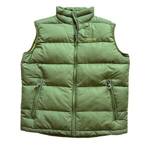 VTG Abercrombie & Fitch Vest Men’s M Olive Green Down Feather Puffer Full Zip